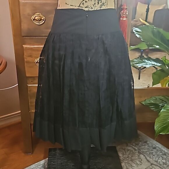 Debbie Shuchat Black lace overlay skirt size 12 - Picture 6 of 10
